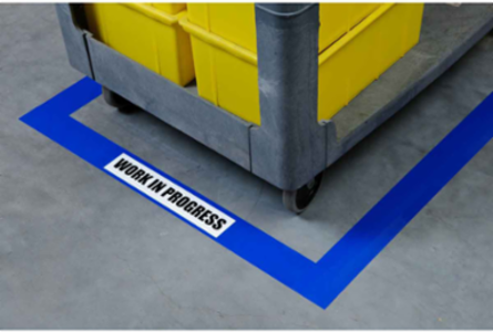 ToughStripe® Floor Marking Tape Roll - Polyester, Solid Color, Blue, 2" x 100'