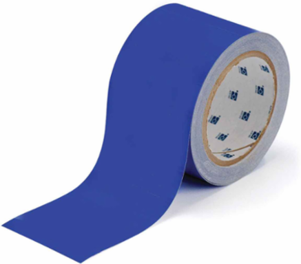 ToughStripe® Floor Marking Tape Roll - Polyester, Solid Color, Blue, 2" x 100'