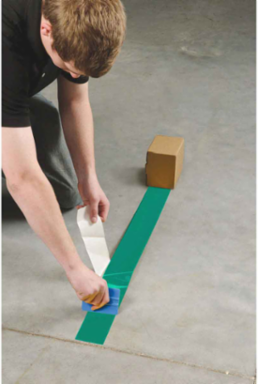 ToughStripe® Floor Marking Tape Roll - Polyester, Solid Color, Green, 3" x 100'