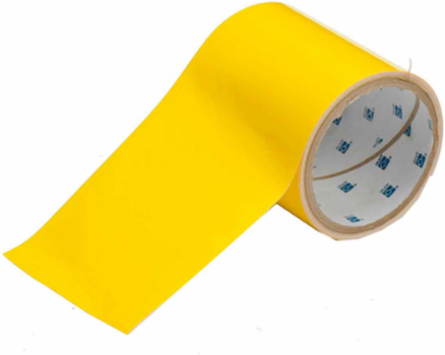 ToughStripe® Floor Marking Tape Roll - Polyester, Solid Color, Yellow, 4" x 100'