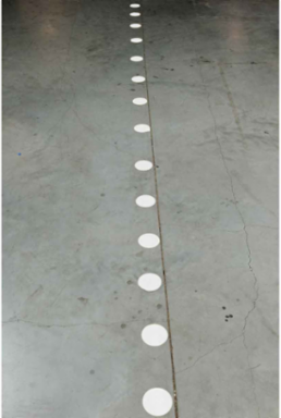 ToughStripe® Floor Marking Tape Dots - Polyester, Solid Color, White, 3.5"
