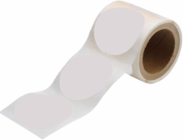 ToughStripe® Floor Marking Tape Dots - Polyester, Solid Color, White, 3.5"