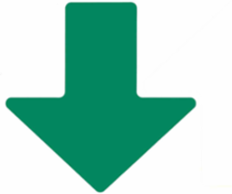 ToughStripe® Floor Marking Tape Arrows - Polyester, Solid Color, Green, 2" x 5"