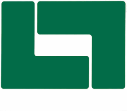 ToughStripe® Floor Marking Tape L-Shaped Corner Marks - Polyester, Solid Color, Green, 3" x 8"