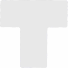 ToughStripe® Floor Marking Tape T-Shaped Marks - Polyester, Solid Color, White, 4" x 10"