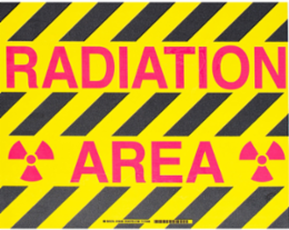 Floor Safety Sign, 14" H x 18" W x 0.011" D, Polyester, Black/Red on Yellow