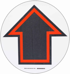Floor Sign, 17" Dia x 0.011" D, Polyester