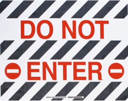Floor Sign, 14" H x 18" W x 0.011" D