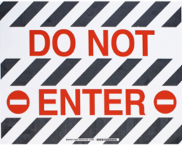 Floor Sign, 14" H x 18" W x 0.011" D