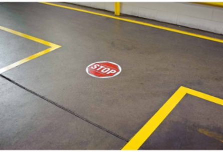 Floor Sign, 17" Dia x 0.011" D, Polyester