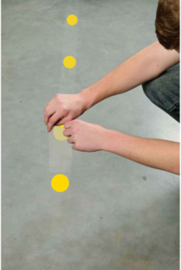 ToughStripe® Floor Marking Tape Dots - Polyester, Solid Color, White, 3.5" x 100'