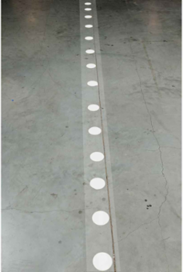 ToughStripe® Floor Marking Tape Dots - Polyester, Solid Color, White, 3.5" x 100'