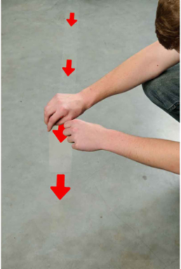 ToughStripe® Floor Marking Tape Arrows - Polyester, Solid Color, Red, 2" x 5" x 100'