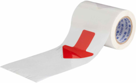 ToughStripe® Floor Marking Tape Arrows - Polyester, Solid Color, Red, 2" x 5" x 100'