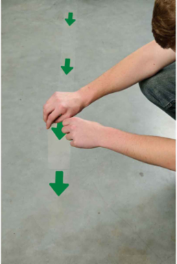 ToughStripe® Floor Marking Tape Arrows - Polyester, Solid Color, Green, 2" x 5" x 100'
