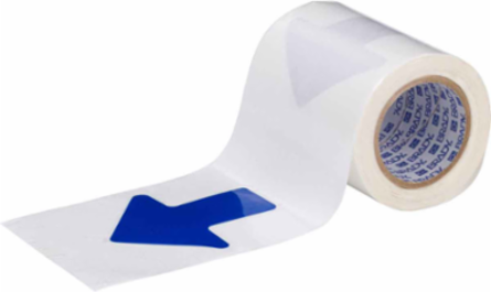 ToughStripe® Floor Marking Tape Arrows - Polyester, Solid Color, Blue, 2" x 5" x 100'