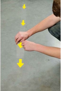 ToughStripe® Floor Marking Tape Arrows - Polyester, Solid Color, Yellow, 2" x 5" x 100'