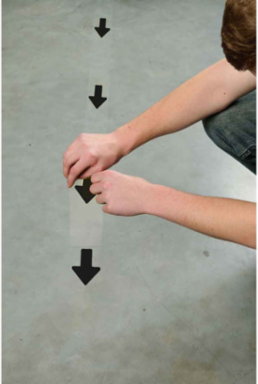 ToughStripe® Floor Marking Tape Arrows - Polyester, Solid Color, Black, 2" x 5" x 100'