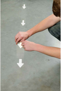 ToughStripe® Floor Marking Tape Arrows - Polyester, Solid Color, White, 2" x 5" x 100'