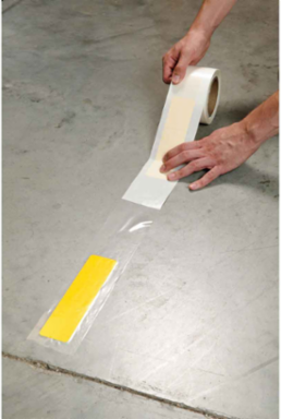 ToughStripe® Floor Marking Tape Dashes - Polyester, Solid Color, Yellow, 2" x 8"