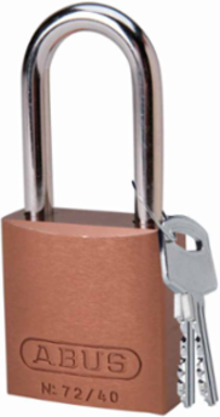 Aluminum Padlock - 6-Pin Cylinder, 1.5 Inch Width, 1.6 Inch Height, Open Shackle