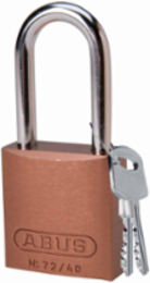 Aluminum Padlock - 6-Pin Cylinder, 1.5 Inch Width, 1.6 Inch Height, Open Shackle