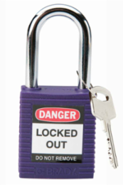 Nonconductive Nylon Padlock - 6-Pin Cylinder, 1.5 Inch Shackle Clearance