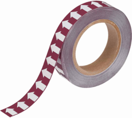 Pipe Marking Tape, 1 Inch x 30 Yard, Gloss Vinyl, Outdoor Durable