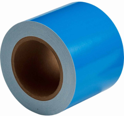 Pipe Marking Tape 4 Inch x 30 Yard Blue, Weather-Resistant Vinyl, Permanent Adhesive