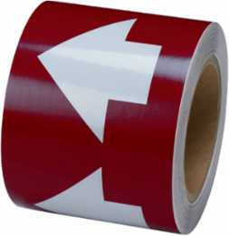 Pipe Marking Tape, 4 Inch x 30 Yard, Vinyl, Maroon, Outdoor Durability 8-10 Years