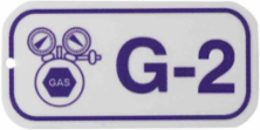 Energy Source Tags for Gas, G-2, Purple on White, Pack of 5 Tags