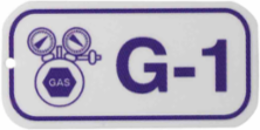Energy Source Tags for Gas, G-1, Purple on White