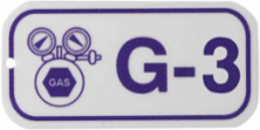 Energy Source Tags for Gas, G-3, Purple on White