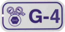 Energy Source Tags for Gas, G-4, Purple on White