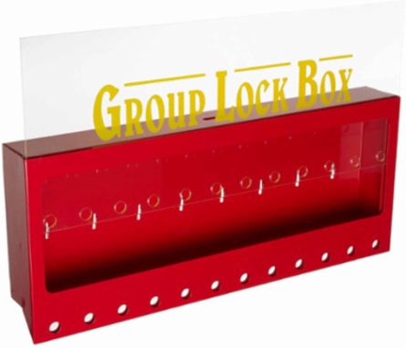 Metal Wall Lockout Box - 7 Inch Height x 16.75 Inch Width, Powder-coated Steel