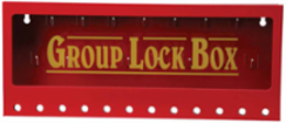 Metal Wall Lockout Box - 7 Inch Height x 16.75 Inch Width, Powder-coated Steel