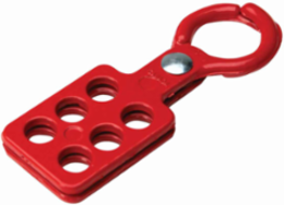 Aluminum Lockout Hasp, 1" Jaws, 6 Padlocks Max, Scissor-Action, 4.311" Height