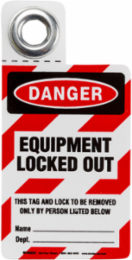 Equipment Locked Out Tag, 3" H x 2" W