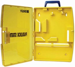 Portable Padlock Station with Carrying Handle, 17 Inch H x 13.25 Inch W x 2.5 Inch D