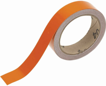 Reflective Banding Tape for Pipe Marking - Roll Form, Reflective Vinyl, Orange, 1" x 30'