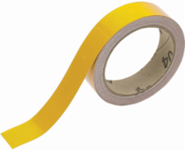 Reflective Banding Tape for Pipe Marking - Roll Form, Reflective Vinyl, Yellow, 1" x 30'