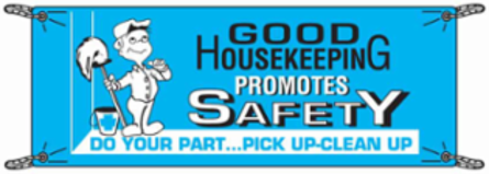 GOOD HOUSEKEEPING Promotes Safety Do Your Part Pick Up-Clean Up Sign, 3 ft H x 5 ft W x 0.055" D, Polyethylene