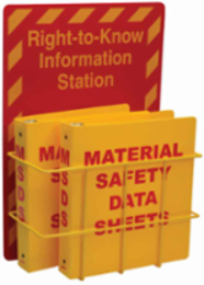 Two Binder RTK Compliance Center, Backboard Color: Yellow on Red