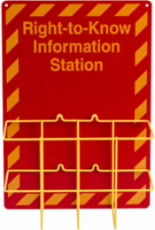 Right-to-Know Information Station 20 Inch H x 14 Inch W, Wall Mounted, Text Only