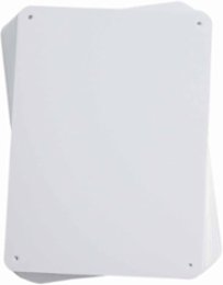 Blank Aluminum Safety Sign, 7.63 Inch H x 10.38 Inch W x 0.035 Inch D, Pack of 10, White