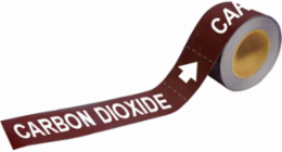 CARBON DIOXIDE Pipe Marker, 2 in H x 12 in W, Fits Pipes 2.5 in to 6 in Dia.