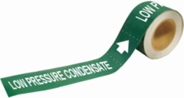 Low Pressure Condensate Pipe Marker, 1" H x 8" W, Roll of 25 Each, Fits Pipes 1.5" Dia. Thru 2" Dia.