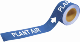 PLANT AIR Pipe Marker, 1" H x 8" W, Roll of 25 Each, Fits Pipes 1.5" Dia. Thru 2" Dia.