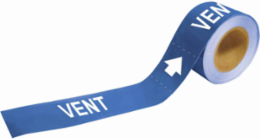VENT Pipe Marker, 2" H x 12" W, Roll of 25 Each, Fits Pipes 2.5" Dia. Thru 6" Dia.