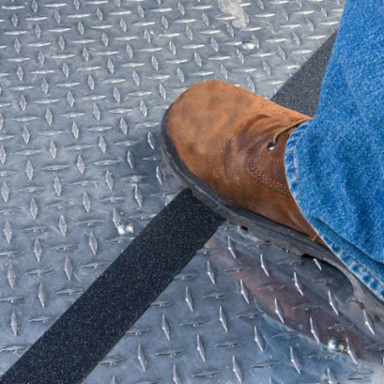 NFSI Certified Heavy Duty Anti-Skid Tape Roll - Silicon Carbide Grit, Solid Color, Black, 2" x 60'